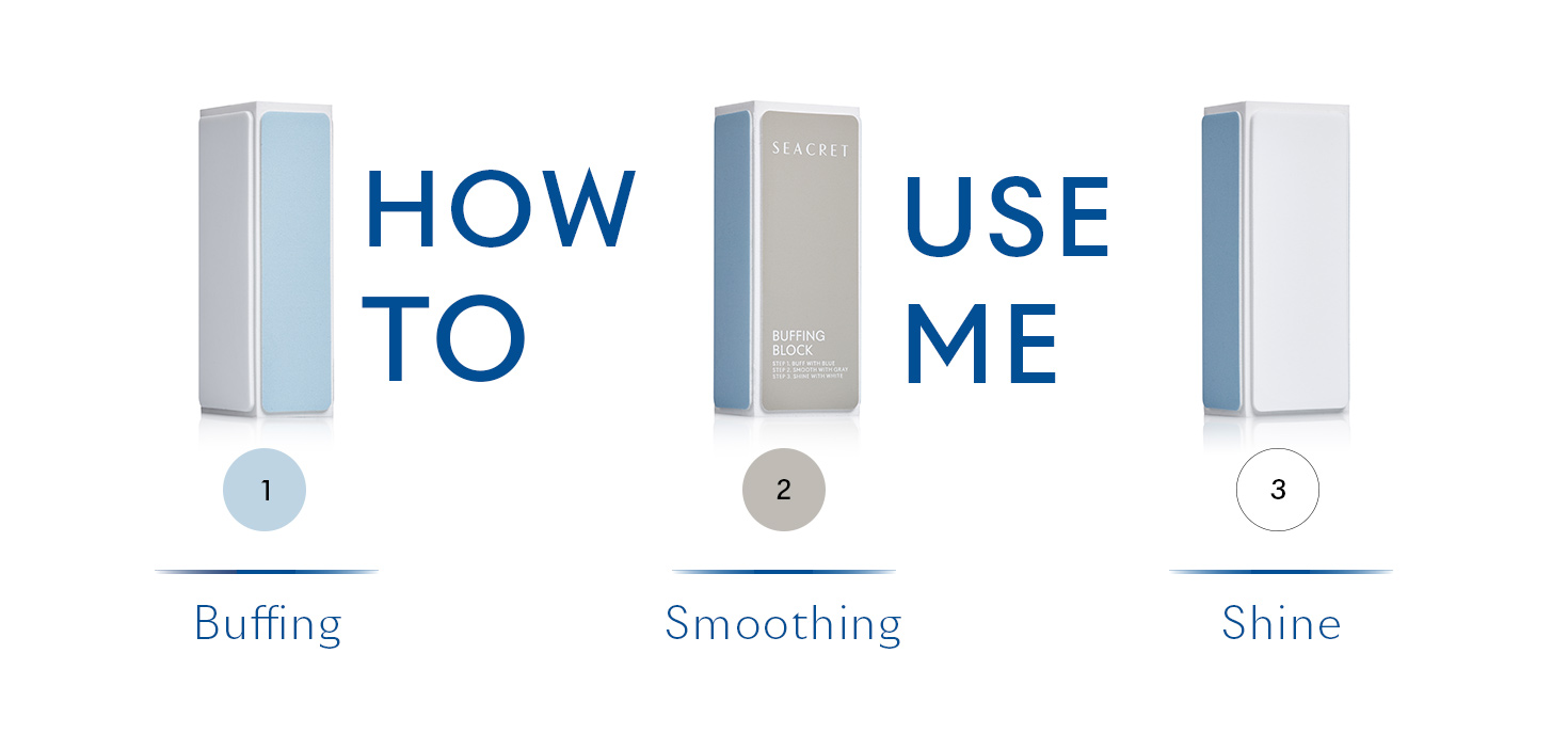 How to use Seacret's Buffing Block