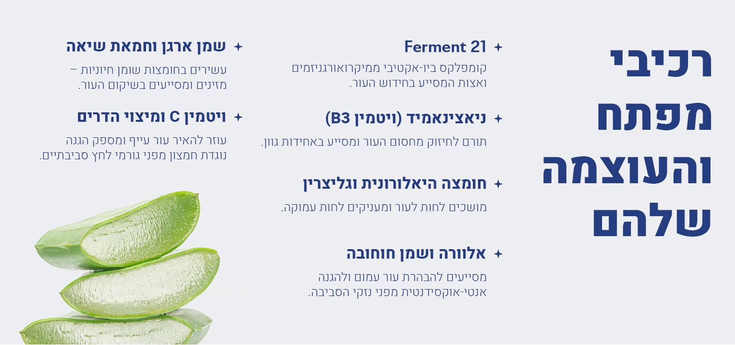רכיבים עיקריים בקרמים