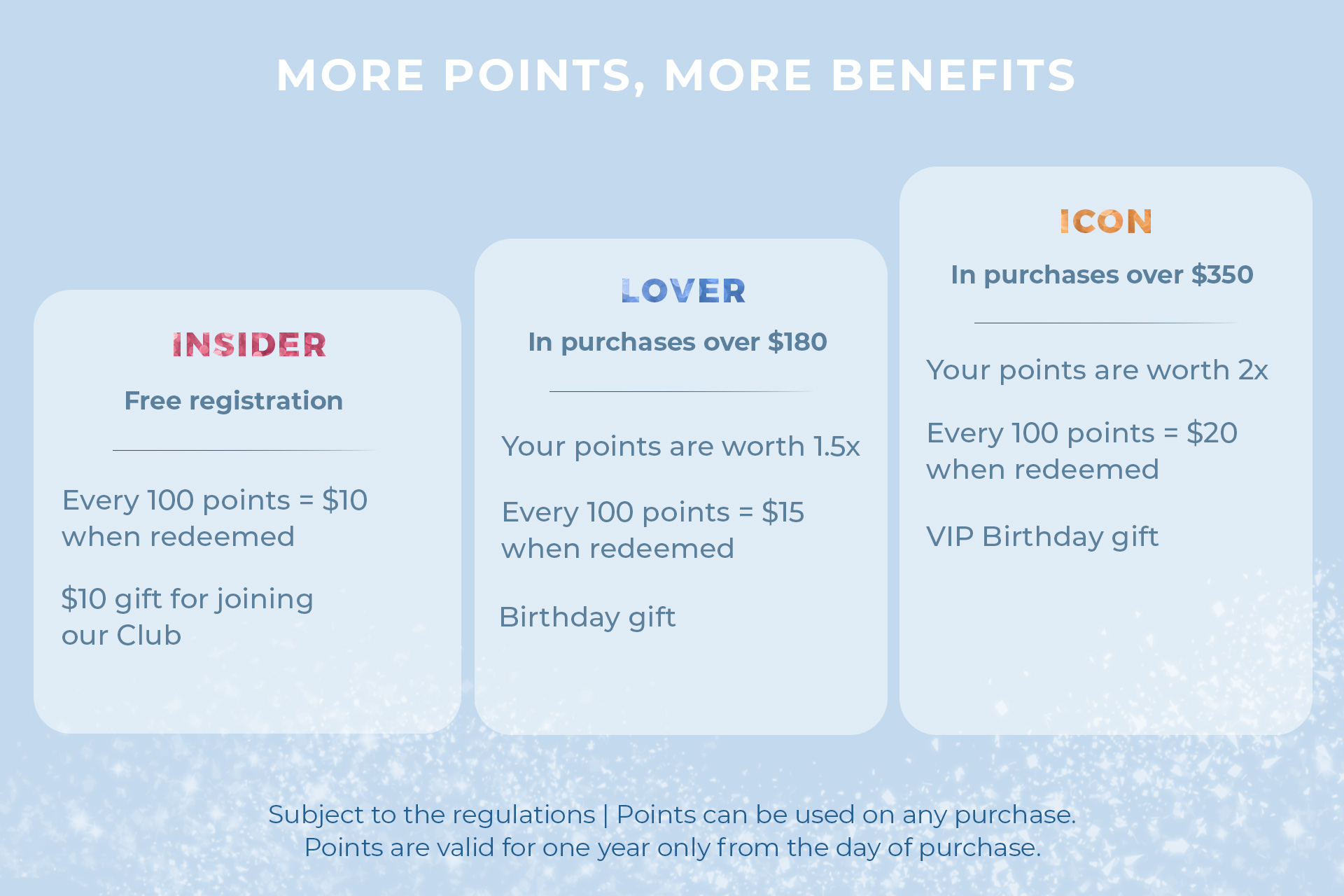 seacret reward point system
