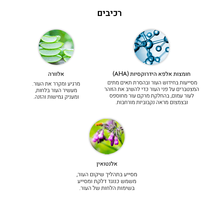 Reviving Cleansing Gel Key ingredients